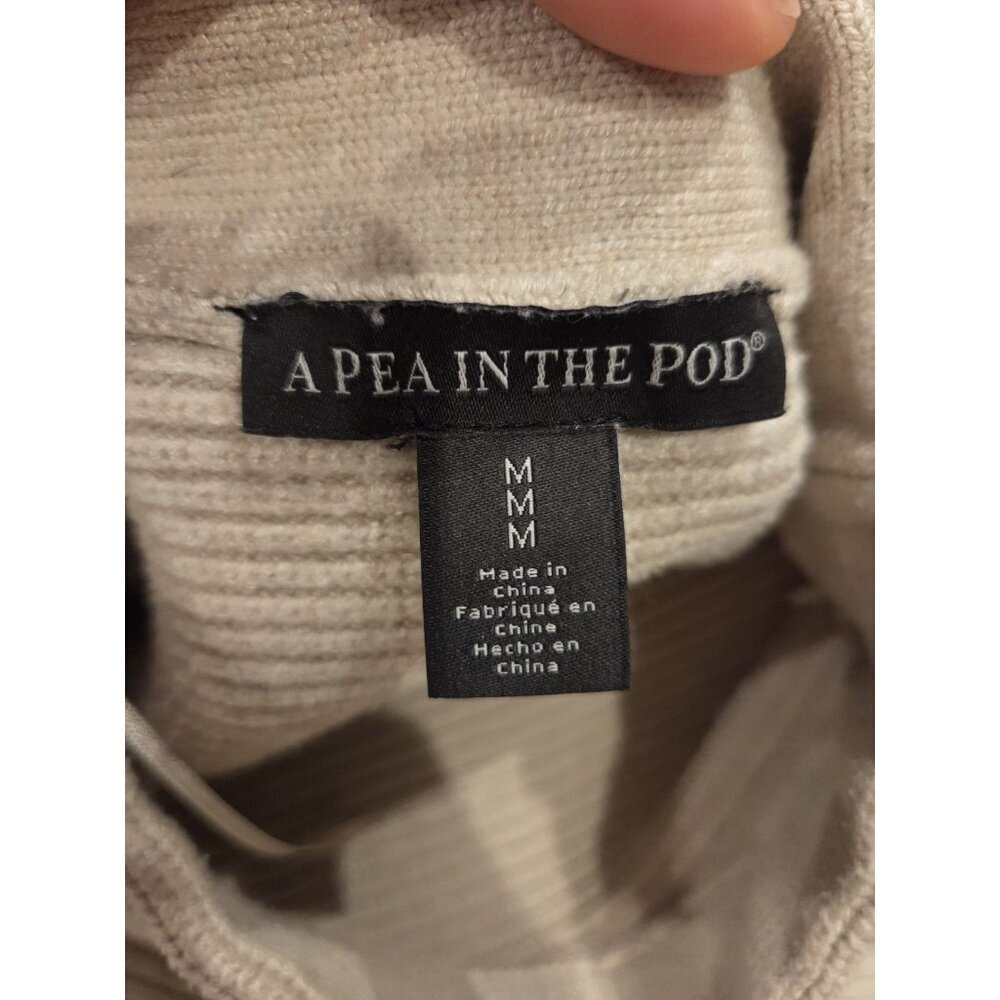Pea in the Pod Maternity Ribbed Knit Dolman Sweater Beige Size M - Picture 5 of 10